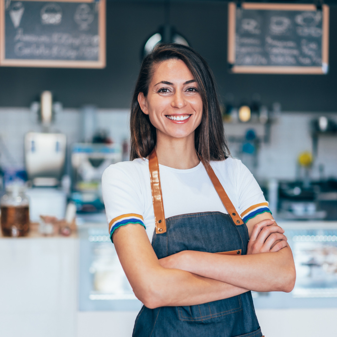 satisfied restaurant owner